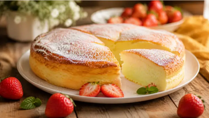 Fluffiger Wolkenkuchen ohne Mehl mit 450g Joghurt